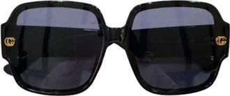 Gucci Pre-owned Plastic sunglasses - Dames - Vintage Accessoires - Zwart - ONE Size - Vintage
