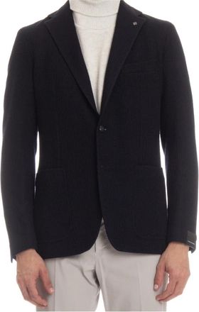 Tagliatore Single-Breasted Jasje - Heren - Blazers - Blauw - S - Wol - Jassen