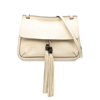 Gucci Tweedehands Medium Leren Bamboe Daily Crossbody