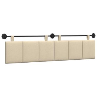 vidaXL Cabecero Colgante Crema Tela Vidaxl