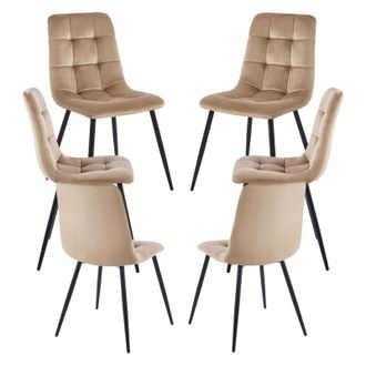 Regalos Miguel Regalos Miguel - Packs Sillas Comedor - Pack 6 Sillas Stuhl Terciopelo - Champ&aacute;n