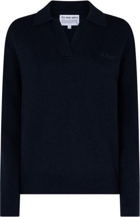 MC2 Saint Barth Eze V-neck Sweater - Dames - V-hals truien - Blauw - S - Wol - Truien & Vesten