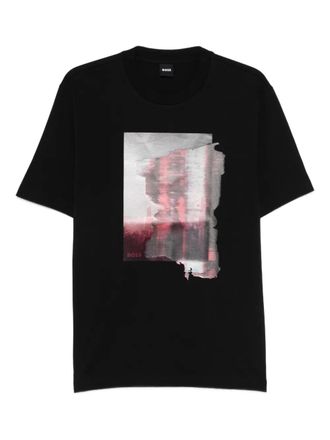 BOSS C-Taut printed T-shirt - Black