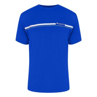 Aquascutum Active Katoenen T-shirt Met Strepen In Koningsblauw