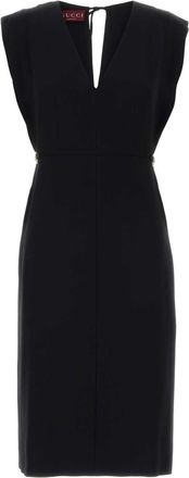 Gucci Womens Black Crepe Dress - Size EU 42 (Womens)