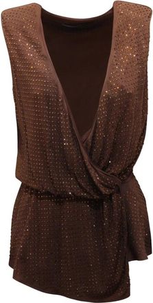 Emma & Gaia Dames, Tops, Bruin, Maat: XS
