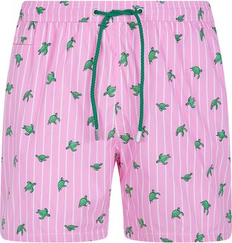 MC2 Saint Barth Lighting Micro Stretch Turtle Double Stripes Swim Shor