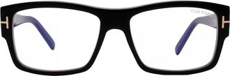 Tom Ford Blue Light Block Square Unisex Eyeglasses FT5941-B 001 55