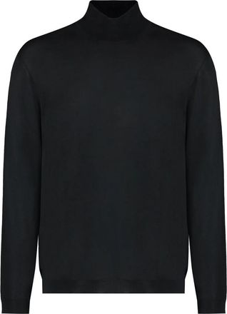 Roberto Collina Turtleneck wollen pullover - Heren - Coltruien - Zwart - M - Wol - Truien & Vesten