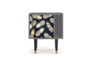 StoryZ Mesita de noche azul y amarillo 1 puerta L 58 cm