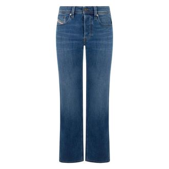 Diesel Straight Jeans, male, Blue, Size: W28 Wide-leg Jeans