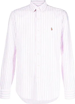 Polo Ralph Lauren Polo Pony striped shirt - men - Cotton - S - Pink