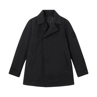 Stone Island David-Tc Ghost Pea Coat - Heren - Mantels - Zwart - Maat: S Polyamide