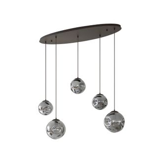 Lindby L&aacute;mpara Colgante valentina En Gris De Vidrio - Lindby