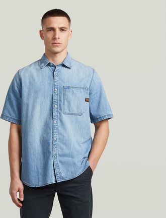 G-Star Regular 1-Pocket Overhemd - Midden blauw - Heren