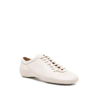 Dries Van Noten Calf Leather Lace-Up Boot - Beige