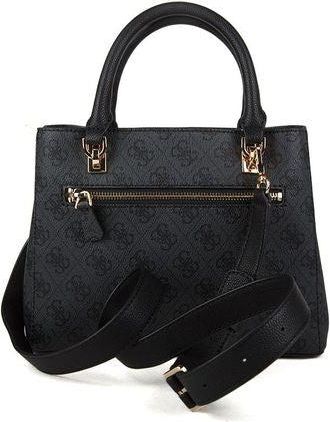 Guess Womens Handbag Coal Logo Polyurethane Satchel-bags