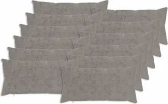 vidaXL Funda De Almohada 12 Uds. Heerlen Gris Claro 40 X 80 Cm Vidaxl
