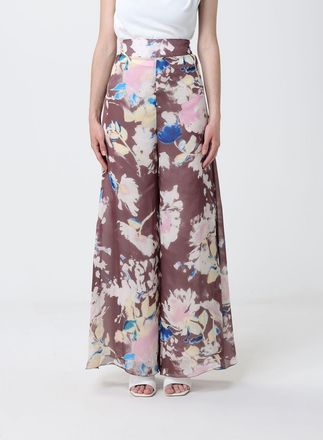 Hanita Pantaloni palazzo in raso riciclato stampato