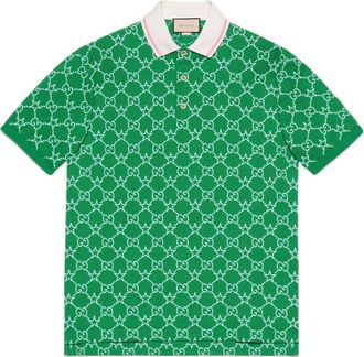 Gucci GG Stretch Cotton Polo Green 696071-XJEE9-3129