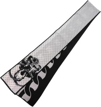 Chanel Pre-owned Scarves, female, Black, Size: ONE SIZE Pre-owned Vintage Silk Scarf