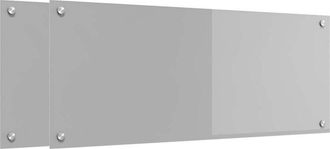 vidaXL Salpicadero De Cocina 2 Pcs Gris Claro 100 X 40 Cm Vidaxl