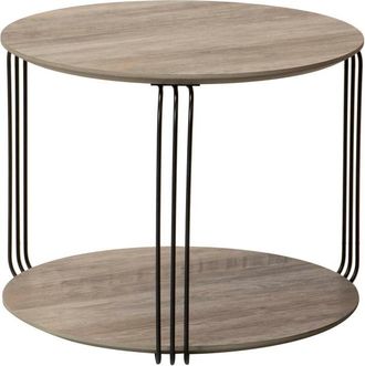 Adda Home Mesita negro de madera 50x50x40cm