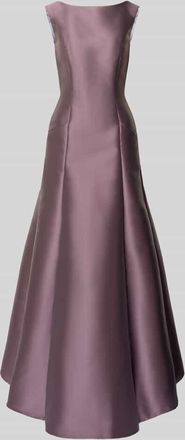 Swing Abendkleid mit U-Boot-Ausschnitt in Lila, Größe 34