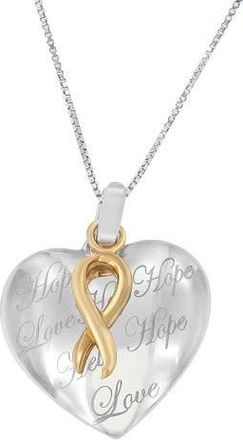 House of Brilliance 10K Yellow Gold Over Silver Heart Pendant Necklace at Nordstrom