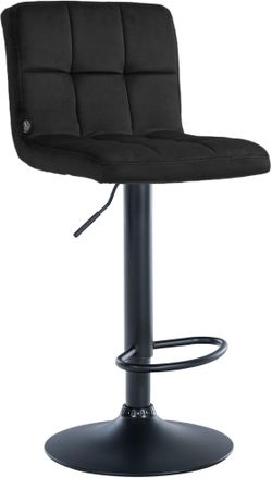 Clp Taburete De Bar Peru En Terciopelo Negro Negro