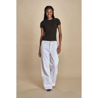 Frame Denim Jeans, Dames, Wit, W27, Denim, Five-pocket Wide Jeans