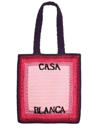Casablanca Mens Tote Bag Pink Cotton Handbags Hand