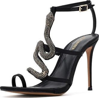 Steve Madden Python Womens Shoes Black : 7.5 M, Textile