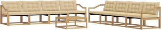 vidaXL Conjunto De Sof&aacute;s De Exterior 9 Uds. Y Beige Vidaxl