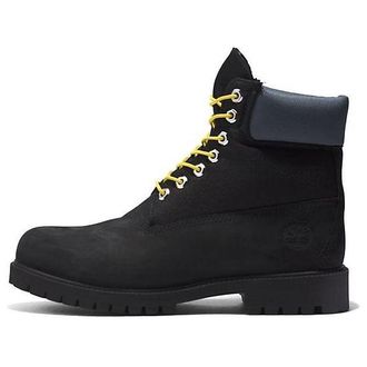 Timberland Heritage 6 Inch Waterproof Boots Black Regenerative Leather A5RVZ015