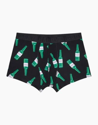Happy Socks Mens Beer Short Boxer, Black - Size: 32/30/31