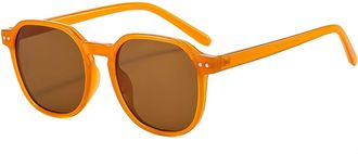 Generic Square Frame Womens Driving Sunglasses Outdoor Mens Vacation Sports Sun Glasses(Brown)