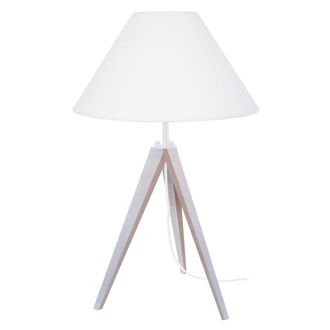Tosel Lámpara de noche madera blanco marfil 54cm