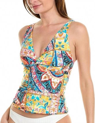 La Blanca Womens Soleil Twist Front Tankini In Multi
