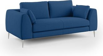 Divani.Store Divani.store - Plano Sof&aacute; Moderno En Microfibra T&eacute;cnica Desmontable 176 Cm Azul