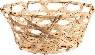 Novità Home basket - wide woven bamboo, brown