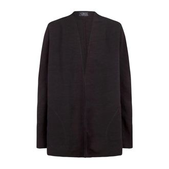 Cortana Jassen, Dames, Paars, XS, Linnen, Fania, linnen en viscose jasje bosbes