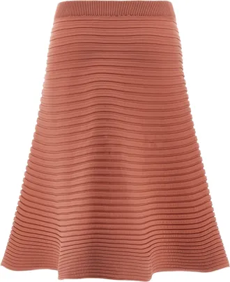 Pleats Please Issey Miyake Womens Multicolor Polyester Midi Skirt