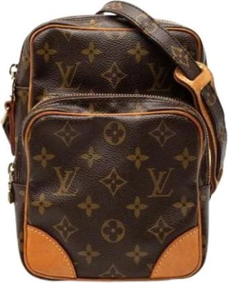 Louis Vuitton Pre-owned Cross Body Bags, female, Brown, Size: ONE SIZE Pre-owned Canvas Cross Body Bag