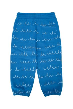 Stella McCartney Boys Joggers Azzurrobianco Cotton Pantaloni Trousers