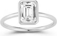 Glaze Jewelry Emerald Cut Moissanite Solitaire Ring in Silver at Nordstrom Rack, Size 6
