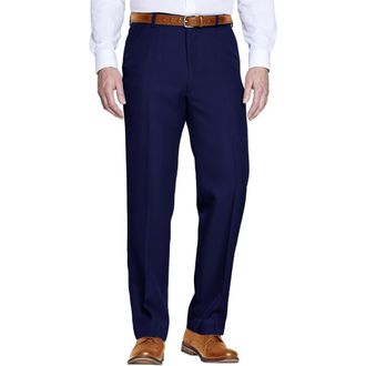 PHP Rugby Mens Trousers with Elasticated Waist Plain Full-Length Wrinkle-Resistant Casual Smart Classic Fit Office Workwear Formal Trouser for Smart Look 