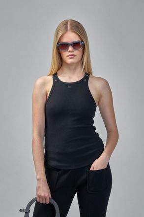 Courr&egrave;ges Buckle 90s Rib Tank Top