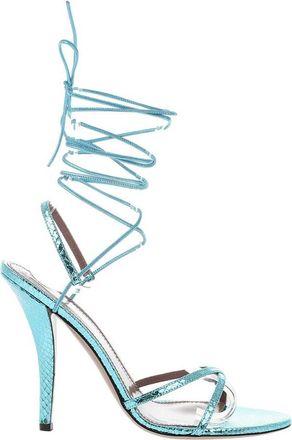 PARIS TEXAS Blue Lace Up Heels