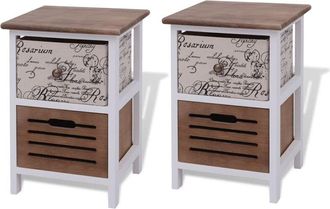 vidaXL Mesitas de noche 2 unidades madera Vidaxl